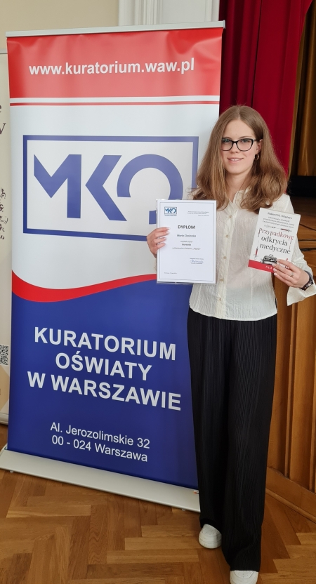 Maria Ciecierska po raz drugi LAUREATKĄ wojewódzkiego etapu Konkursu o Zdrowiu „Higieja''!