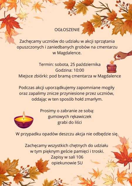 SPRZĄTANIA GROBÓW