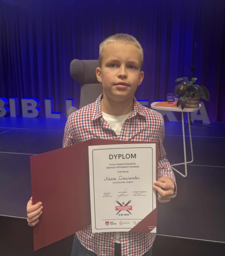 Sukces naszego Ucznia! Adam Ciecierski, 4d