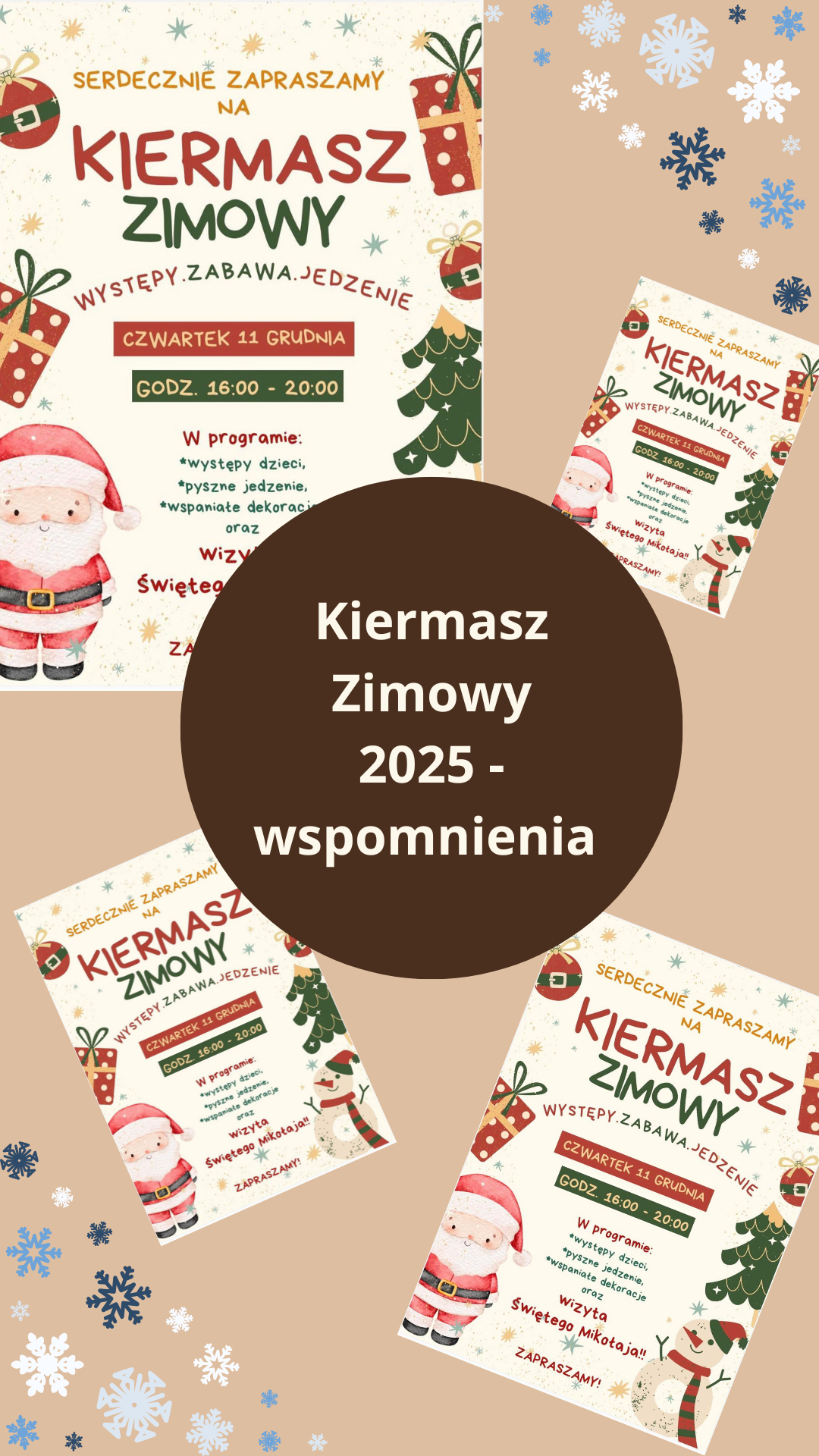 Podziękowania po Kiermaszu Świątecznym